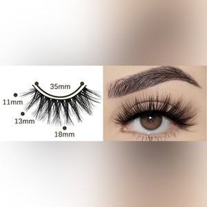 𝅺farred Faux Mink Lashes 3D A09 Medium Length Vegan Eyelashes
